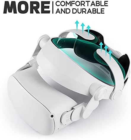 Cinta de cabeça compatível com o Oculus Quest 2 Elite, Soft Foam VR Cabeça Substituição, acessórios leves