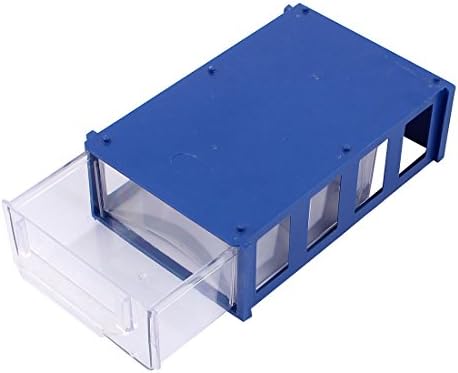 Aexit Blue Clear Tool Organizadores Design de gaveta Caixa de armazenamento de 150mmx91mmx44mm