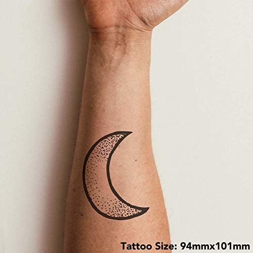 Azeeda grande 'lua crescente' tatuagem temporária