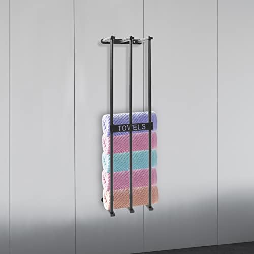 Toalha de banheiro Rack Novo upgrade de 3 barra de toalhas para toalhas enroladas, armazenamento