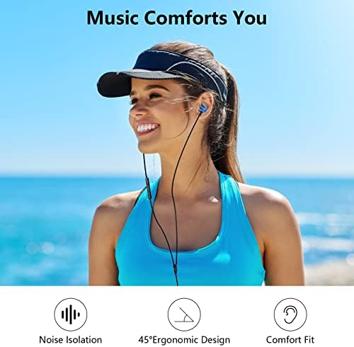 Fones de ouvido com fio SportsMax com fones de ouvido com fones de ouvido com fones de ouvido