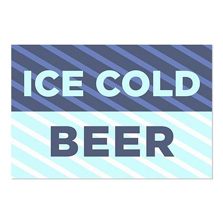 CGSignLab | Cerveja gelada de gelo -Stripes Blue Window Afilia | 36 x24