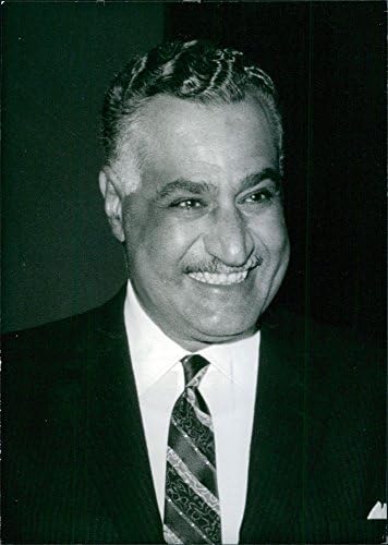 Foto vintage do retrato de Gamal Abdel Nasser Hussein.