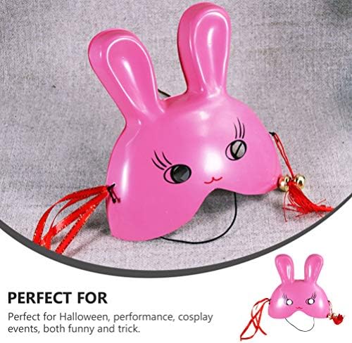 Bestoyard 2pcs bunny máscara máscara de máscara de coelho em forma de desenho animado animal meio face máscara