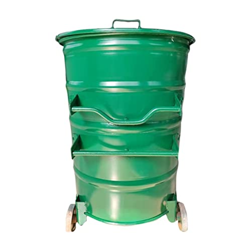 Lixo de lixo ao ar livre de siswim lata de ferro de grande capacidade pode 360l Lixo de reboque de saneamento ao
