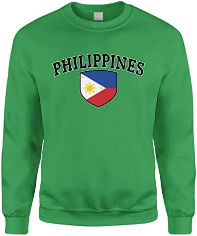 Filipino Filipinas Bandeira Crest Shield Crewneck Sweatshirt