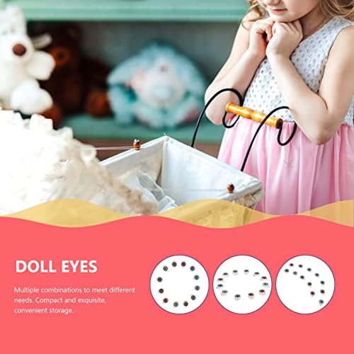 Dolls pretos Segurança de plástico Olhos meio oculares: olhos de animais de pelúcia Olhos artesanais de fundo