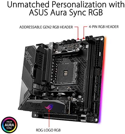 ASUS ROG STRIX X570-I GAMING, X570 MINI-ITX GAMING MOTERBOOD, AMD RYZEN 3000 com PCIE 4.0, WiFi 6, Intel Gigabit