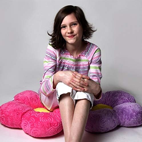 Adorável travesseiro de arremesso rosa de flor de 15