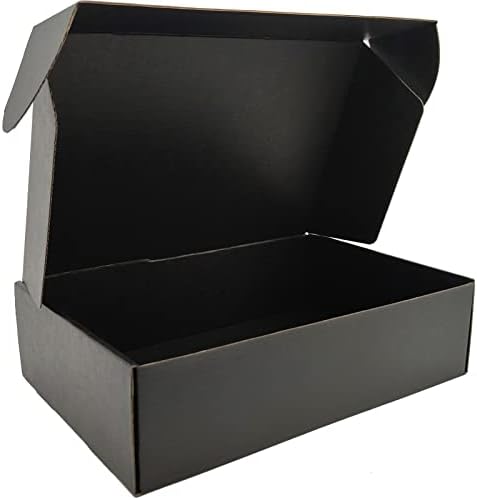 Lmuze Black Shipping Boxes para pequenas empresas pacote de 20-12x9x4 polegadas de papelão caixas
