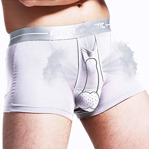 Roude Men Sexy Boxer com bolsa de estádio embutida Suporte de lingerie resumos Casual Sport Male Comfort Underpants
