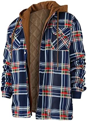 jaquetas de inverno pxloco para homens, masculino lingado com capuz de jaquetas de algodão lã de flanela