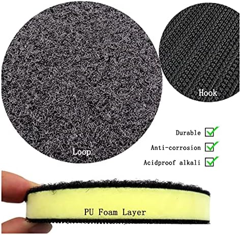 Lixa de lixagem pincel de esponja 5pcs 4 100 mm de gancho e loop PU Interface Pad Pad de densidade