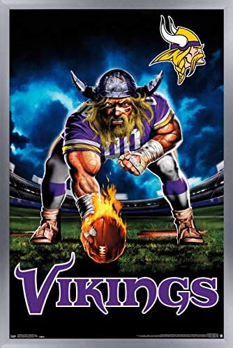 Trends International NFL Minnesota Vikings - Posta de 3 pontos 19 Poster de parede, 22.375 x 34, Poster