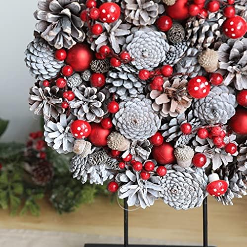 Grinalda YXDO para a porta da frente Wreath Wreath 40cm/15,7in A altura da mesa de mesa de Natal com