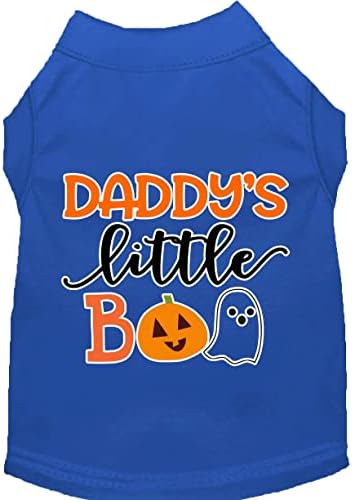 Daddy's Little Boo Screen Print Dog Shirt Brown Xs