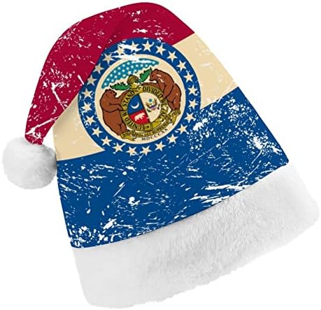 Missouri State Flag Christmas Papai Noel Chapé