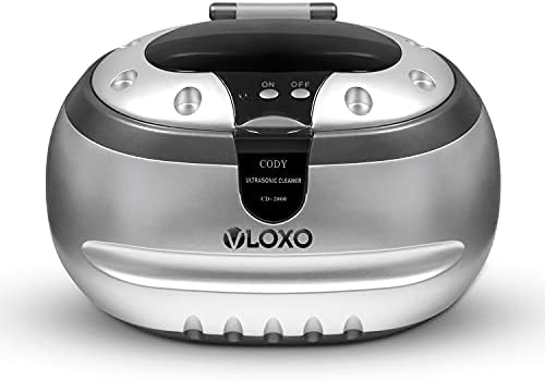 VLOXO Scissors elétricos sem fio com 2 lâminas recarregáveis ​​de corte de tesouras poderosas e limpador de limpador de joias ultrassônicas