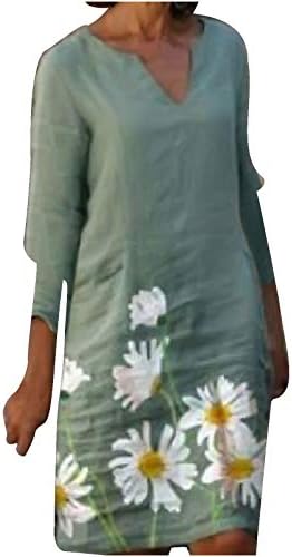 Vestidos Aodong para feminino, Womens Summer Ruffle Sleeve Sweetheart Decont Printing Floral Dress Mini Dress