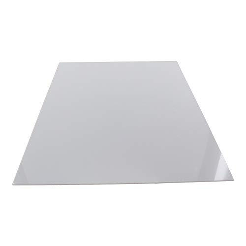 Heyiarbeit 16,54 x 11,69 Folha de acrílico branco Folha de plástico de plexiglass fundido 0,08 de espessura,