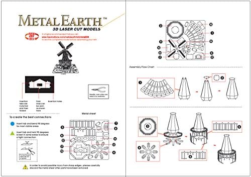 Metal Earth Windmill 3D Modelo de metal fascinações