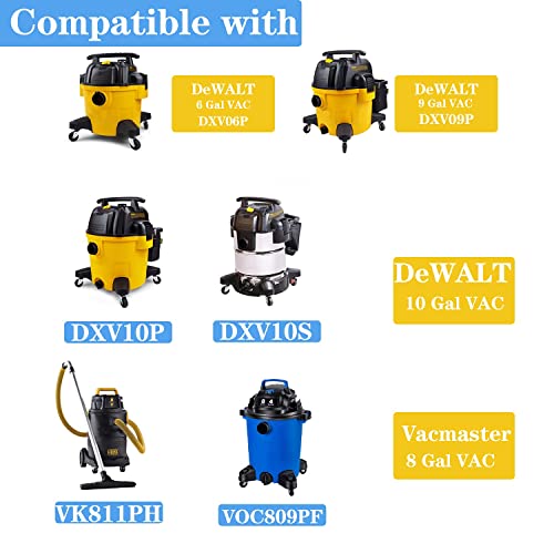 DXVA19-4101 Sacos de vácuo compatíveis com vácuo molhado/seco de Dewalt 6-10 galões, modelos DXV06P, DXV09P,