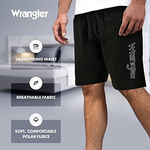 Shorts de ginástica de Wrangler para homens - shorts atléticos de lã, shorts de suor de 9 ”