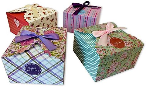 Caixas de presente ewtshop®, 12 peças em quatro, caixas de biscoito, caixas decorativas, caixas