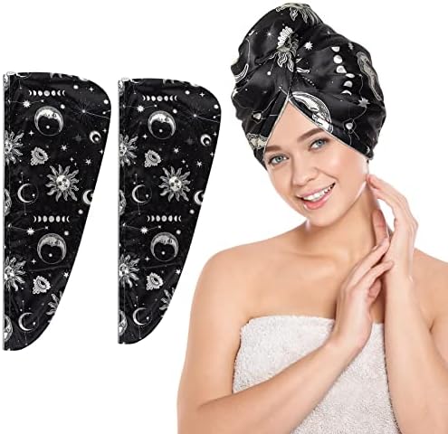 Ba cabelo de cabelos de microfibra beinou 2 pacote de cabelo de pegadinha embrulho para mulheres turbantes