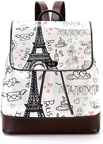 VBFOFBV UNISSISEX Adult Backpack com para o trabalho de viagem, Eiffel Tower Painting France
