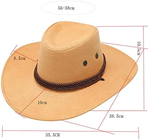 Adulto casual sólido verão de moda ocidental cowboy chapéu de sol ampla viagem solar chap de capa de cowboy de colar