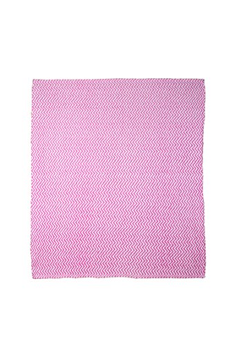 Bacati Ikat Zigzag Chevron Pluxush, rosa brilhante, 50 x 60