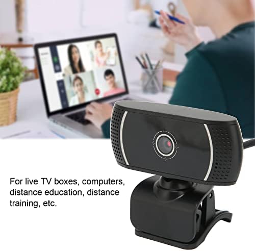 DPOFIRS HD webcam com microfone, webcam USB 640x480, câmera da web plugue e reprodução de 30fps,