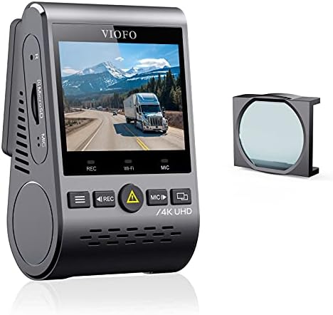 【Pacote: VIOFO A129 Pro com GPS + CPL】 VIOFO A129 Pro 4K Dash Cam 3840x2160p Ultra HD Câmera de