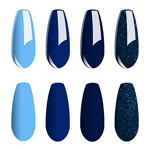 Vishine 4pcs Blue Collection Gel Achanet Kit, Aquário coleta de água benta polimento de gel, moda