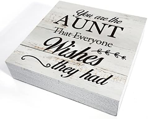 Você é a tia que todos desejam ter tido placar de madeira decoração de mesa de madeira tia tia bloqueio