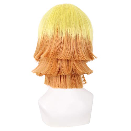 MapOfBeauty 11 polegadas/28cm gradiente laranja torção curta peruca cosplay de cabelo curto