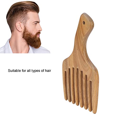 Pente de madeira, requintado, prevenir a barba estática pente de alcance da barba arredondada de ponta do