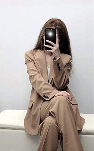 Andongnywell Feminino de impressão feminina Lapel Blazer Terne Botões de manga comprida Jaqueta de trabalho