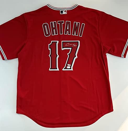 Shohei Ohtani assinou a réplica nike réplica xl autografada MLB Holo - camisas MLB autografadas