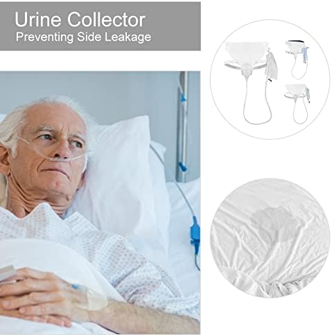 Colecionador de urina, coletor de urina de silicone com 2 sacos de cateter de urina, sistema de urino de conforto