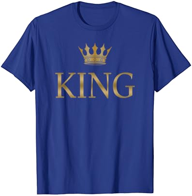 Camiseta de aniversário da coroa de ouro king