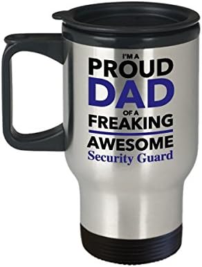 Pai orgulhoso de uma incrível caneca de café de segurança de segurança, presente do dia dos pais para papai de