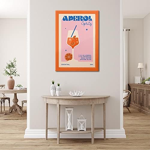Posters de cocktail retro Aperol Spritz Posters de parede rosa laranja azul Posters de arte para