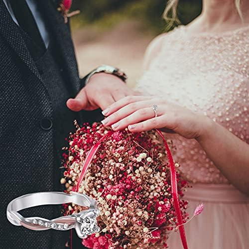 Mulheres prometem anel anel de noiva anel cúbico de zircônia Anel de noivado
