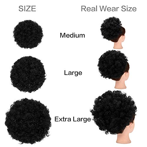 Afro Puff Kinky Curly Curly String Ponytail Bun Hair Synthetic For Black Women Updo Wrap Hair Extension Pães com