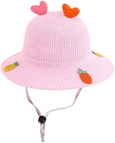 Chapéus de verão para meninos chapéu de praia bucha de palha sunhat fruit coração crianças verão bebê pescador