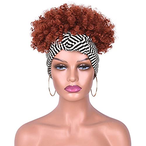 Perucas de faixa afro curta curta e curta para mulheres negras perucas cacheadas com cabeça