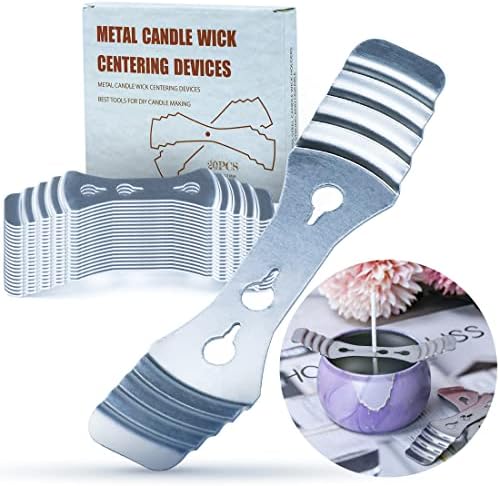 20pcs Metal Candle Wicks Dispositivos de centralização, 3 orifícios Holder de pavio de velas de aço