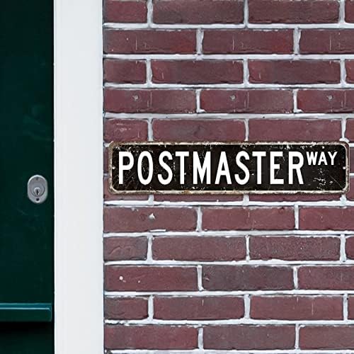 Postmaster Custom Street sinal de rua pós -mestre sinal de metal decoração do pós -mestre de mestre presente
